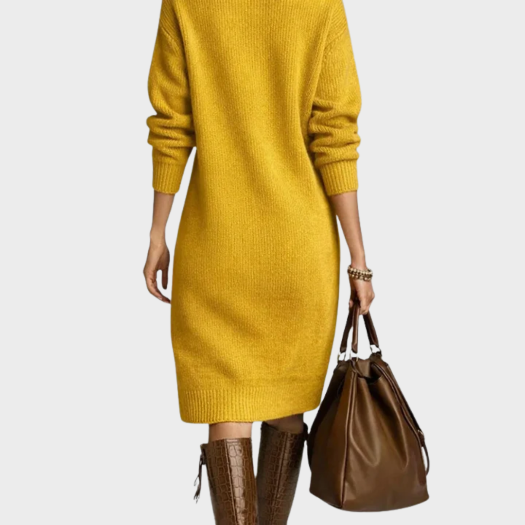 Nancy | Elegant Winter Dress with Buttons