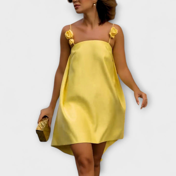 Jordan - Stylish Strapless Mini Dress with Floral Print