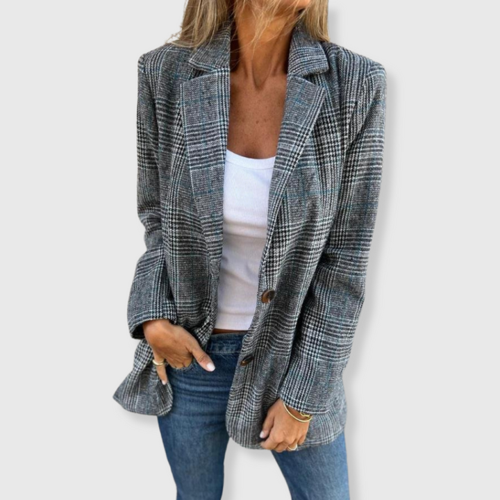 Malia | Elegant Blazer with Check Pattern