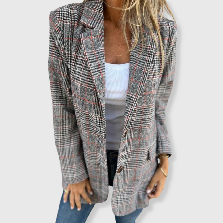 Malia | Elegant Blazer with Check Pattern