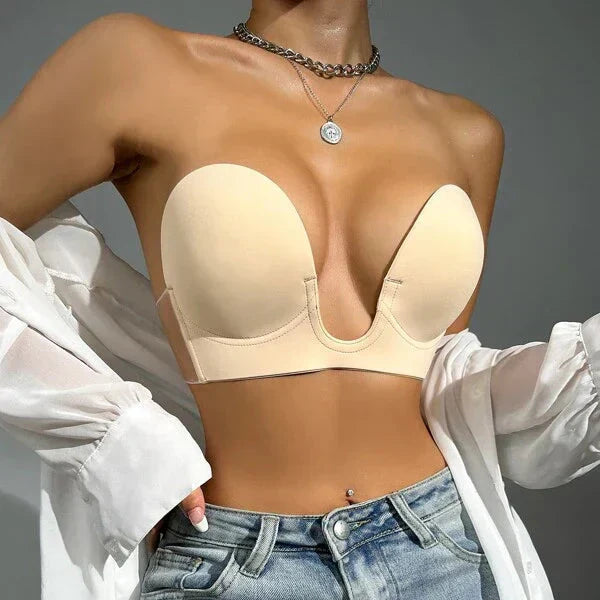 Comfortable Invisible Push-Up Adhesive Bra for Women