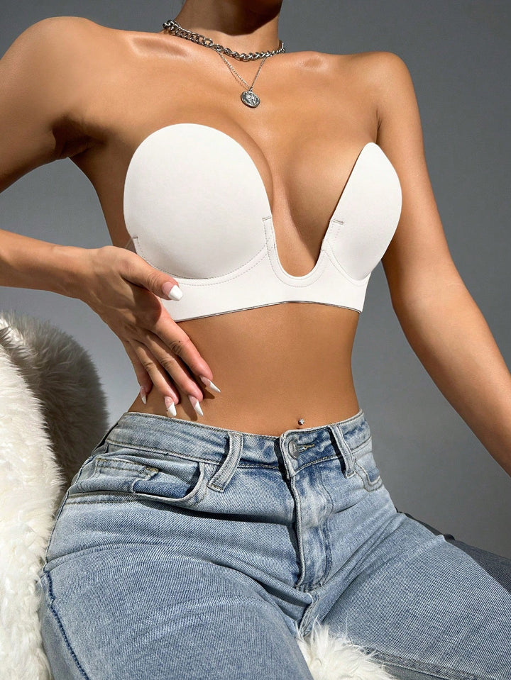 Comfortable Invisible Push-Up Adhesive Bra for Women