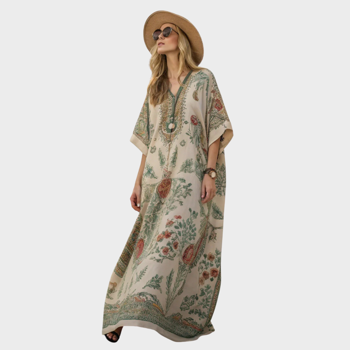 Bohemian Style Printed Kaftan Dress for Women