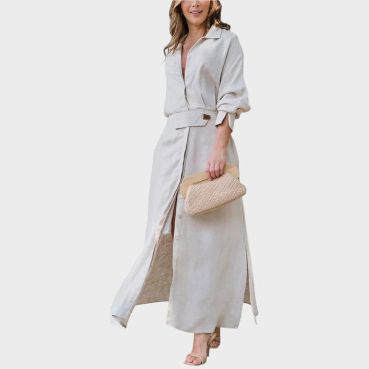 Nina | Elegant Maxi Dress with V-Neck