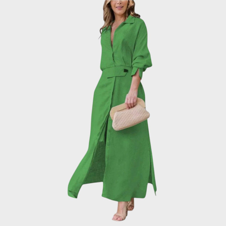 Nina | Elegant Maxi Dress with V-Neck