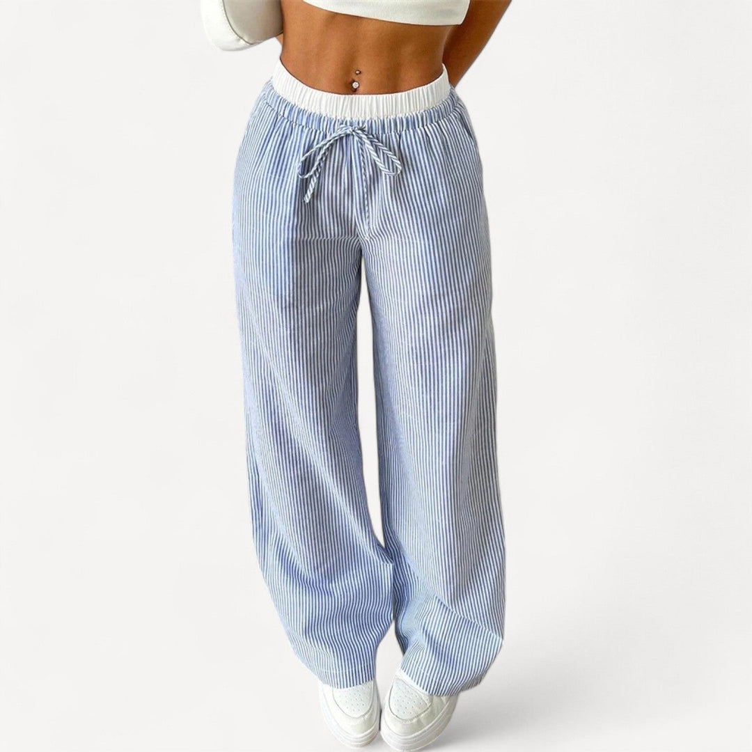Davies | Striped Drawstring Lounge Pants – Relaxed Fit