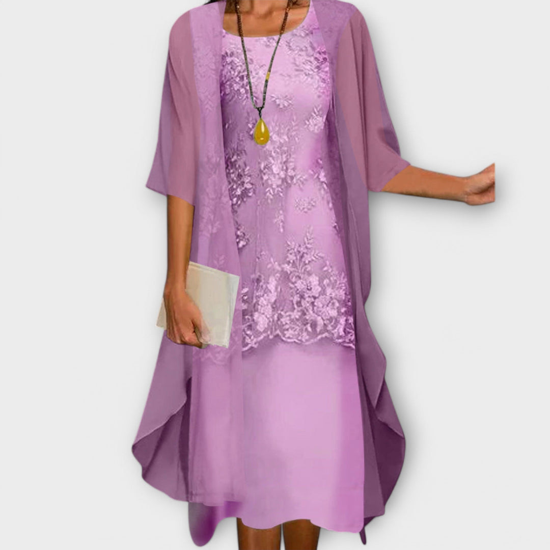 Marilla - Elegant Two-Piece Chiffon Dress