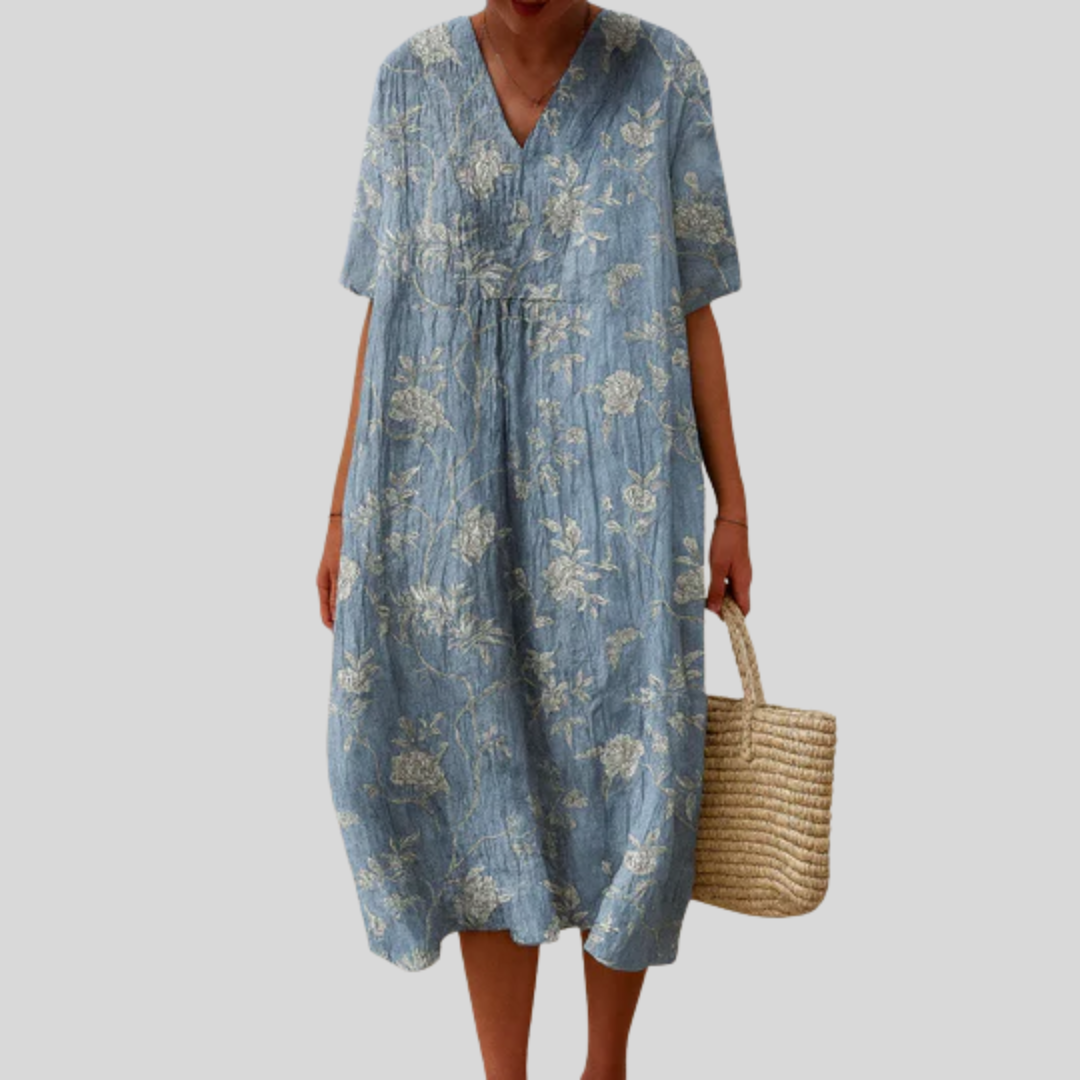 Flattering Printed Summer Dress