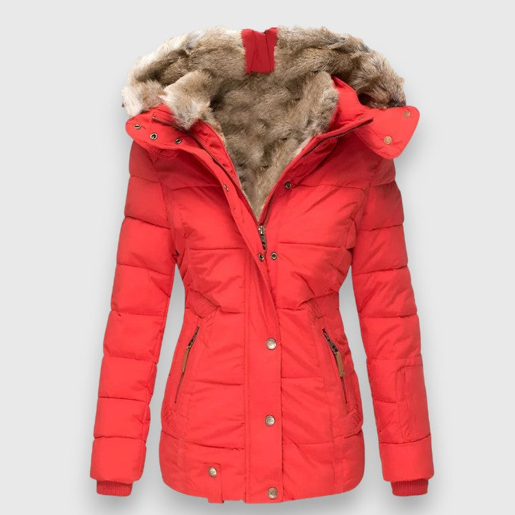 Margot I Puffer Jacket with Hood and Slim Fit