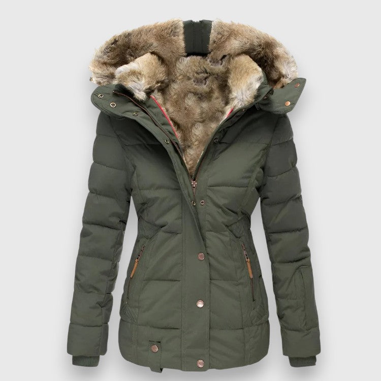 Margot I Puffer Jacket with Hood and Slim Fit
