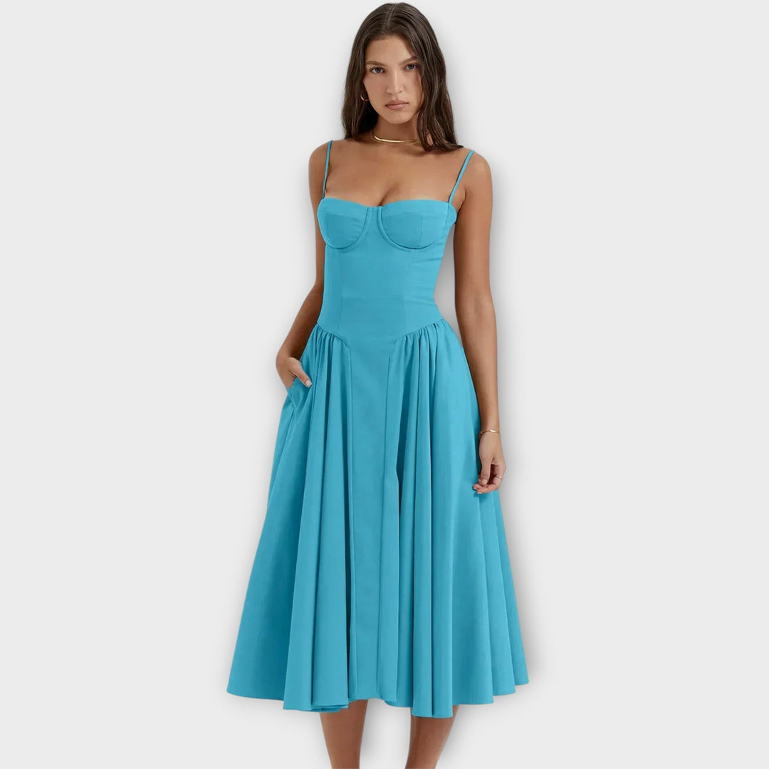 Gesine - Sleeveless Corset Midi Dress