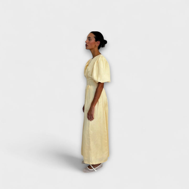 Josephine - Butter Yellow Maxi Dress with Airy Design