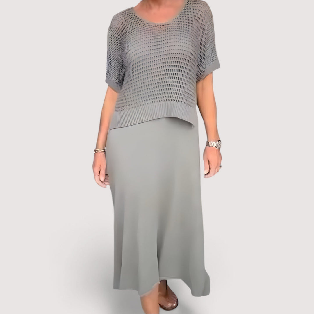 Elina | Summer Dress with Knitted Top