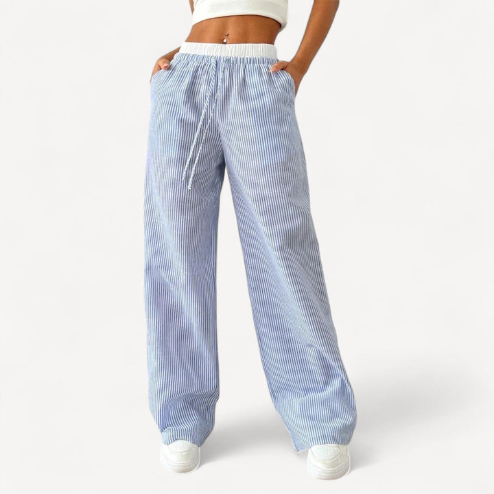 Davies | Striped Drawstring Lounge Pants – Relaxed Fit