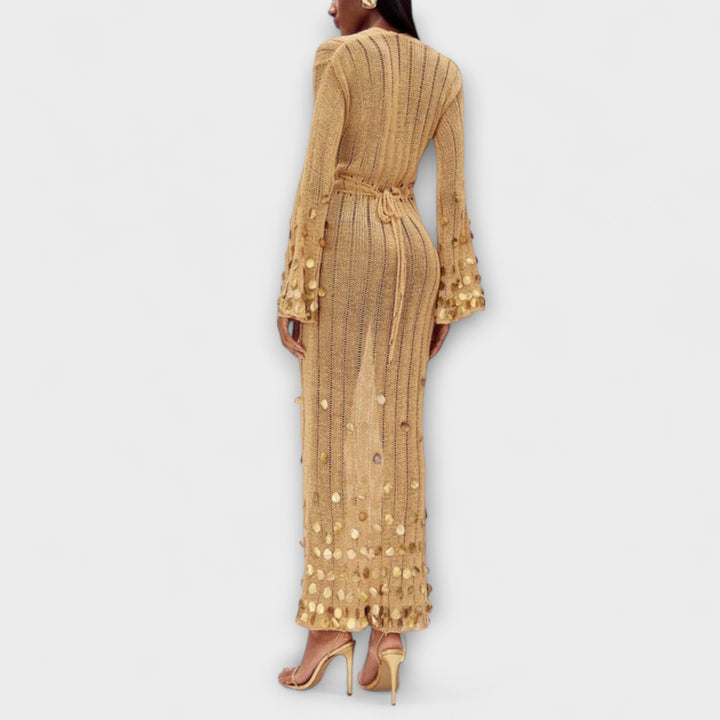 Kathleen - Goldigs Maxi Dress in Knit