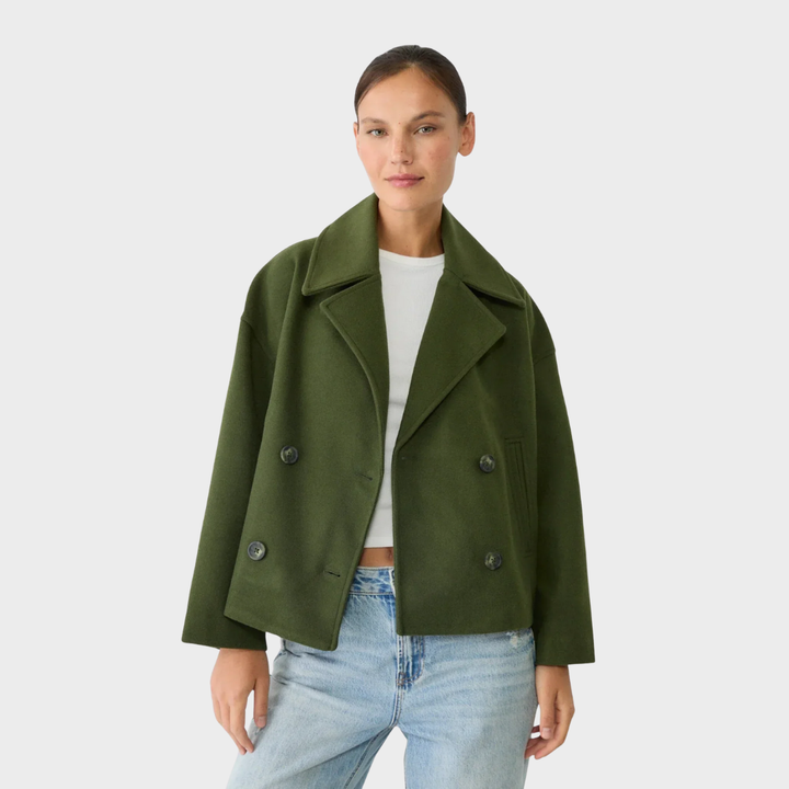 Aria | Winter Cropped Wool-Blend Jacket