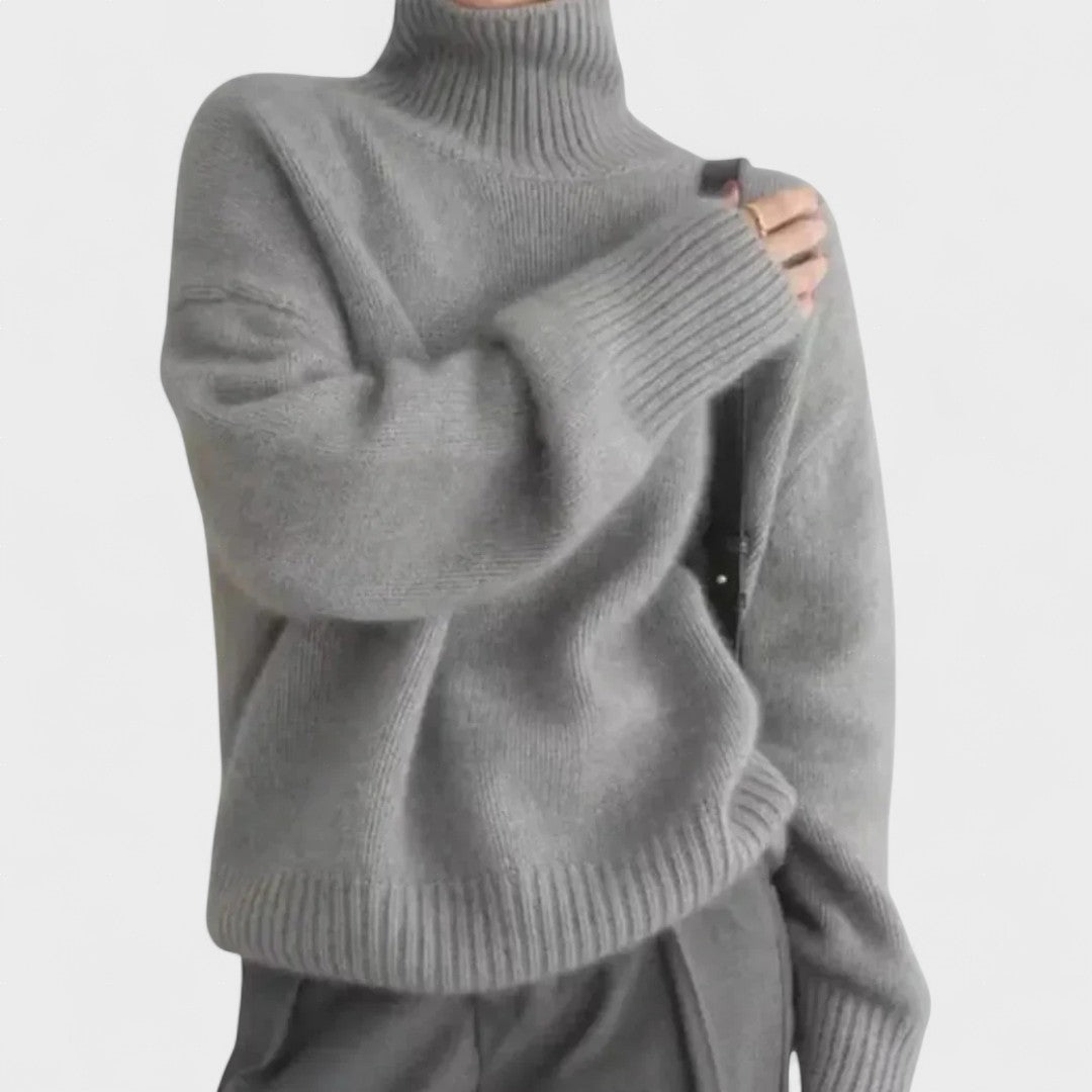 Isabella | High Collar Cashmere Jumper