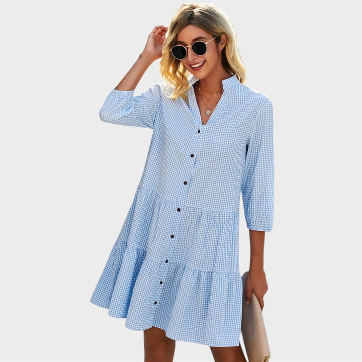 Sarah | Light Fluid Midi Day Dress