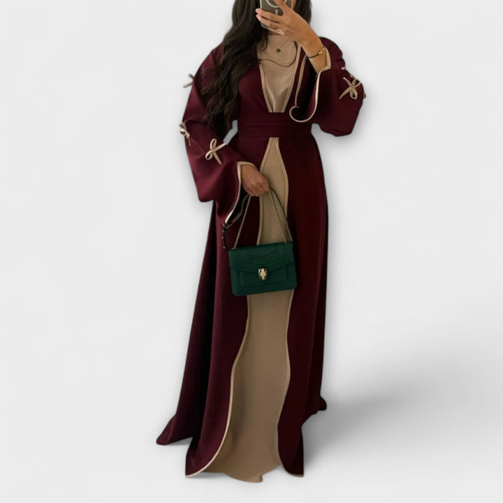 Jasmin - Stylish Cardigan and Dress Duo with Bow Detail