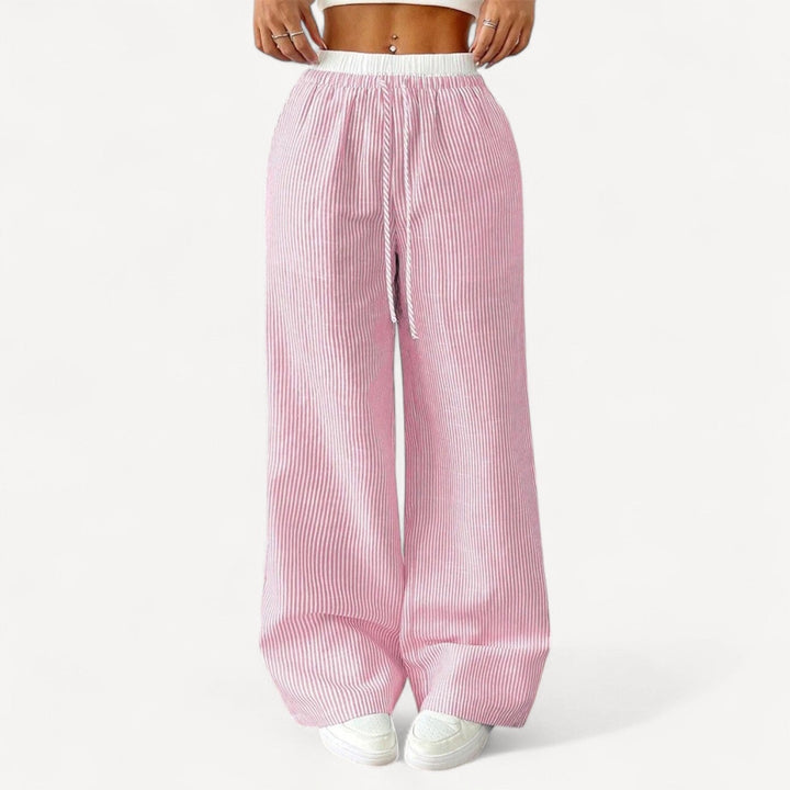 Davies | Striped Drawstring Lounge Pants – Relaxed Fit