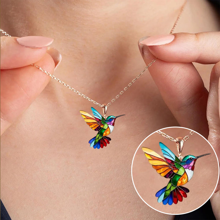 Vivian | Multicolour Hummingbird Necklace