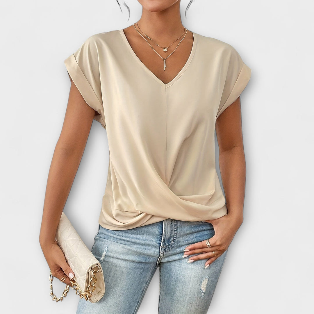 Eloise | V-Neck Top with Knot Detail