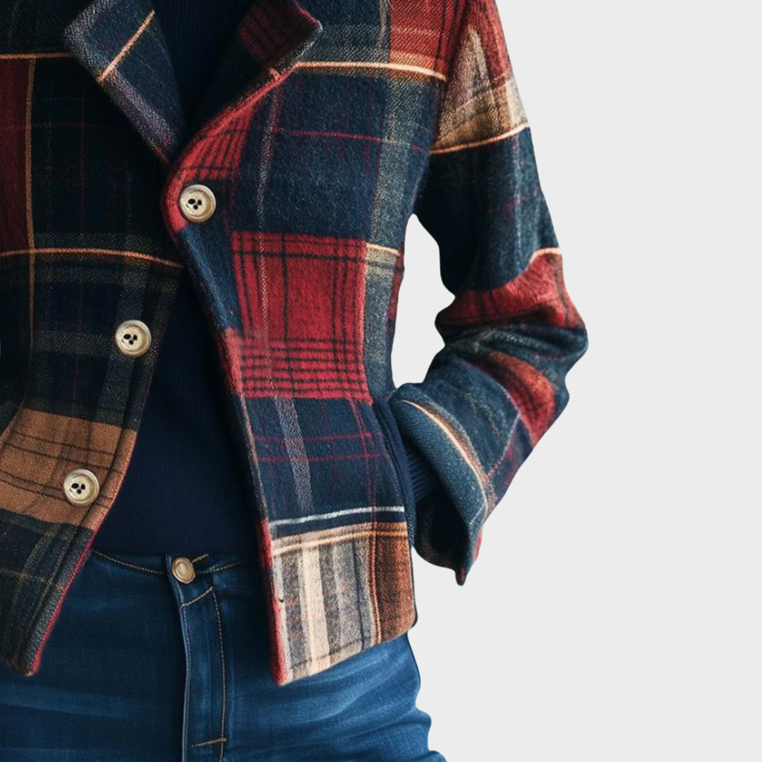 Hazel | Classic checked wool coat