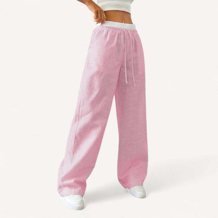 Davies | Striped Drawstring Lounge Pants – Relaxed Fit