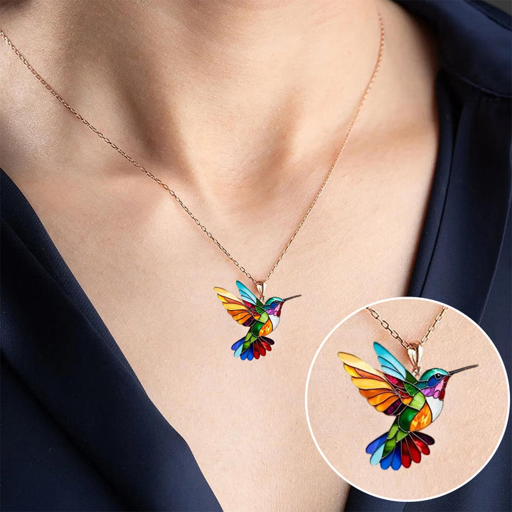 Vivian | Multicolour Hummingbird Necklace