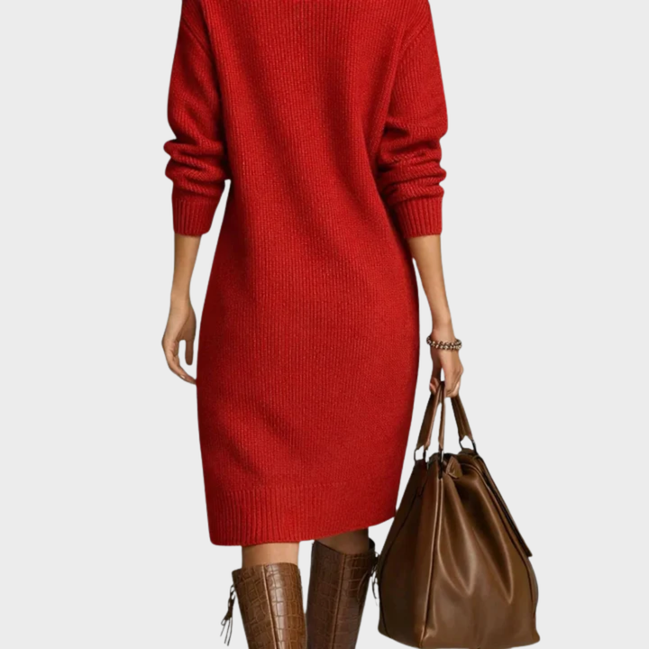 Nancy | Elegant Winter Dress with Buttons