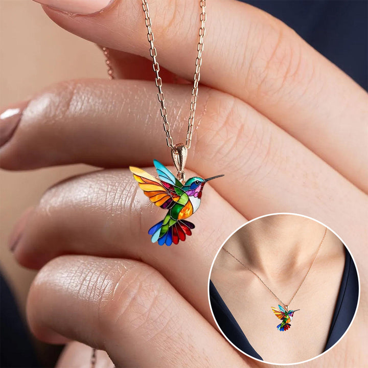 Vivian | Multicolour Hummingbird Necklace