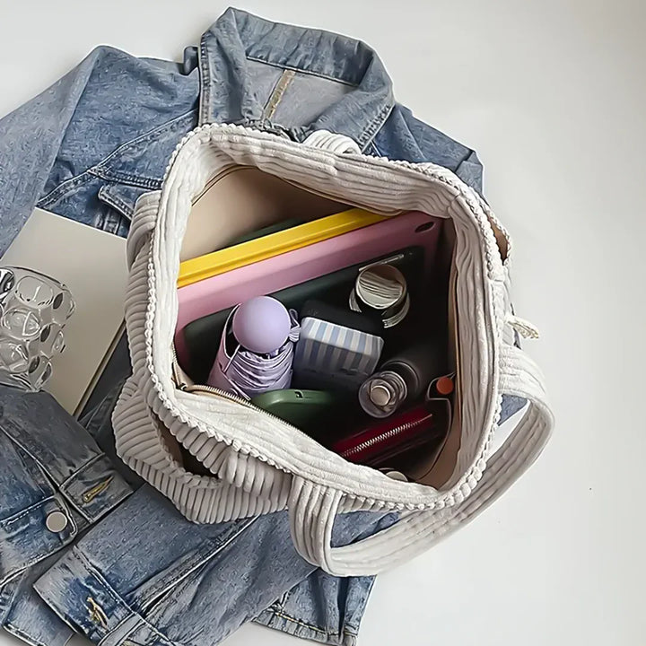 Mara | Ribbed Tote Bag