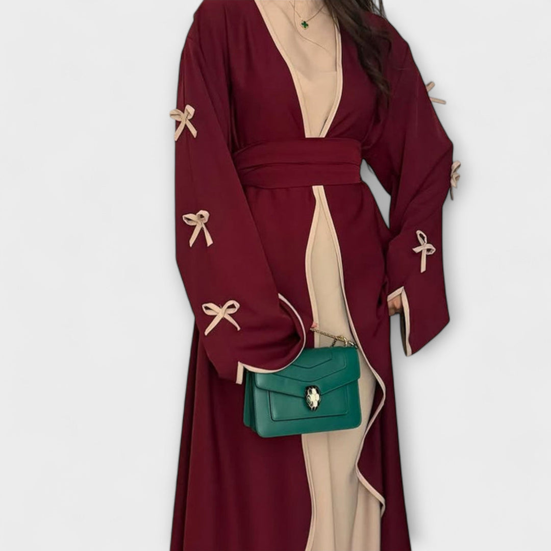 Jasmin - Stylish Cardigan and Dress Duo with Bow Detail