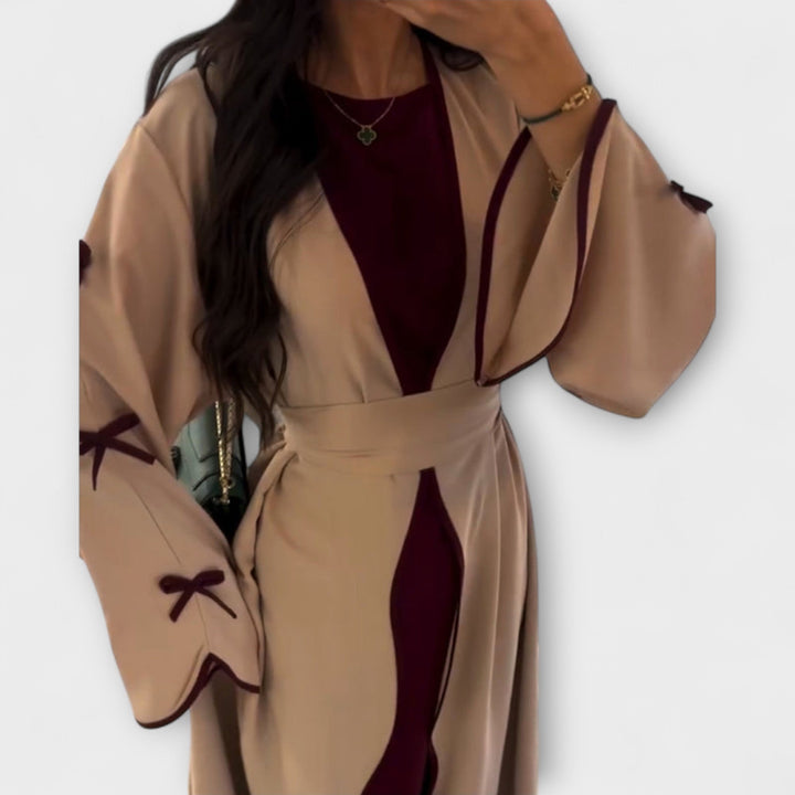 Jasmin - Stylish Cardigan and Dress Duo with Bow Detail