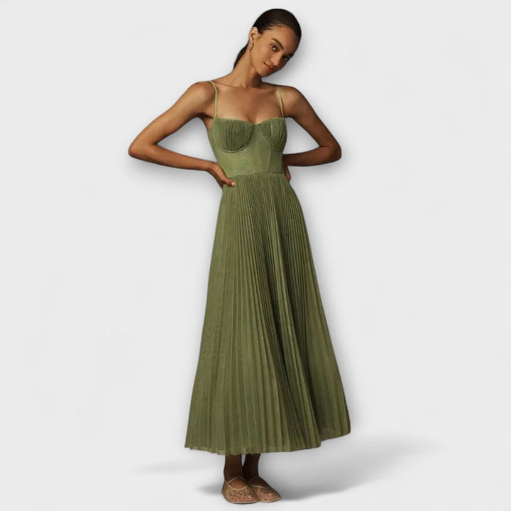 Marilyn - Midi Skirt Dress in Tulle with Bustier Design