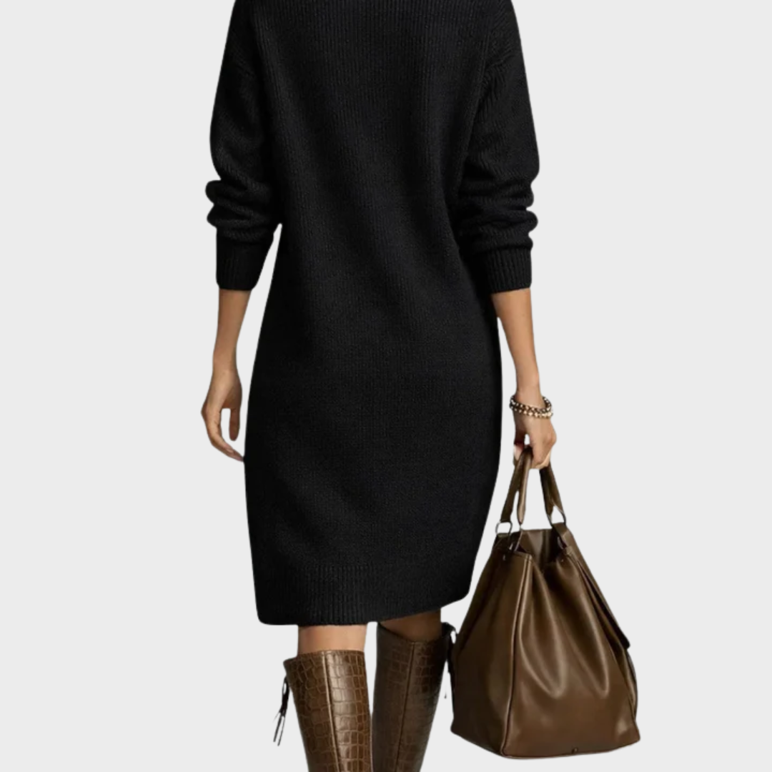 Nancy | Elegant Winter Dress with Buttons