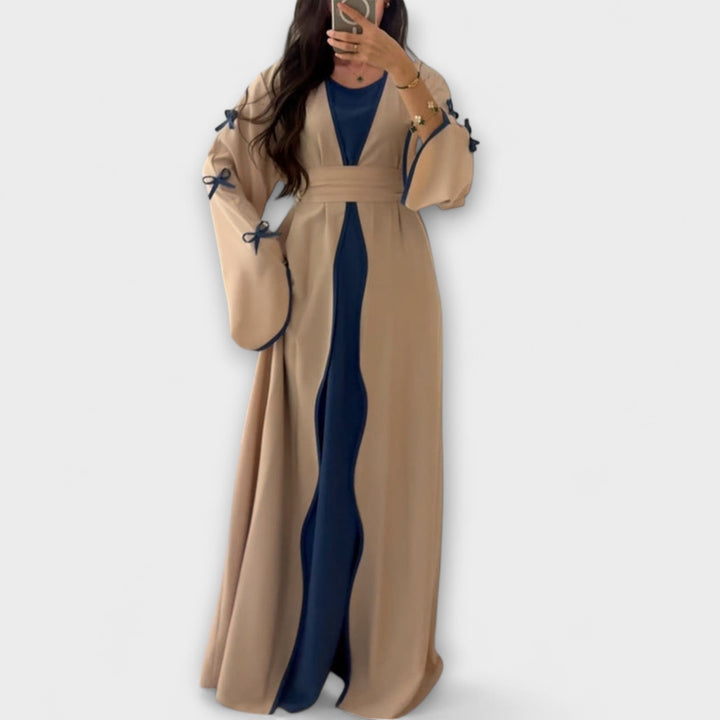 Jasmin - Stylish Cardigan and Dress Duo with Bow Detail