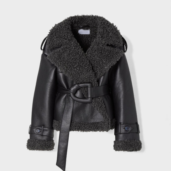 Grace | Shearling coat with belt