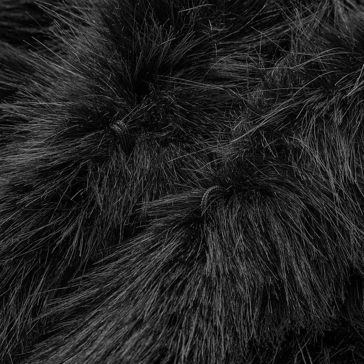 Jade | Black Luxury Faux Fur Coat