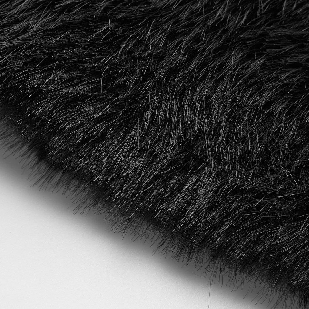 Jade | Black Luxury Faux Fur Coat