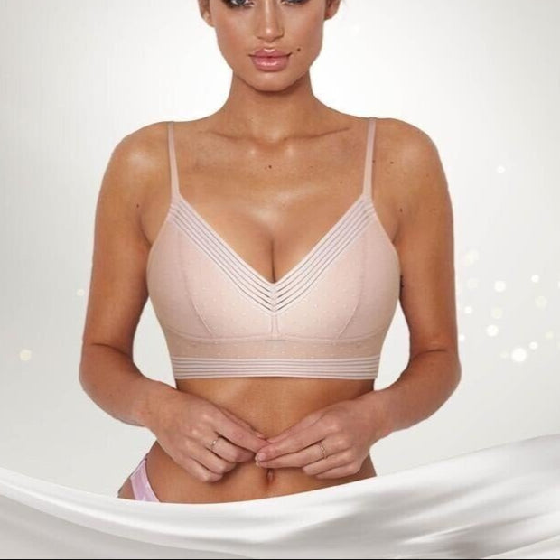 Stylish Wireless Push-Up Bralette with Open Back for Women