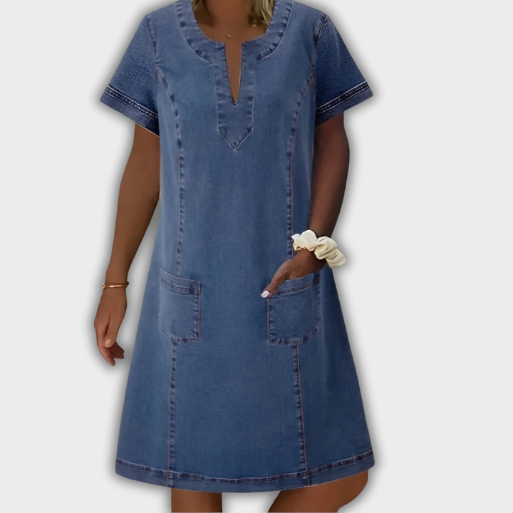 Julia | Stylish Denim Dress with Pocket