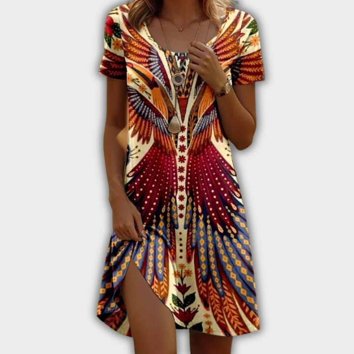 Maja | Elegant Summer Dress with Flowers