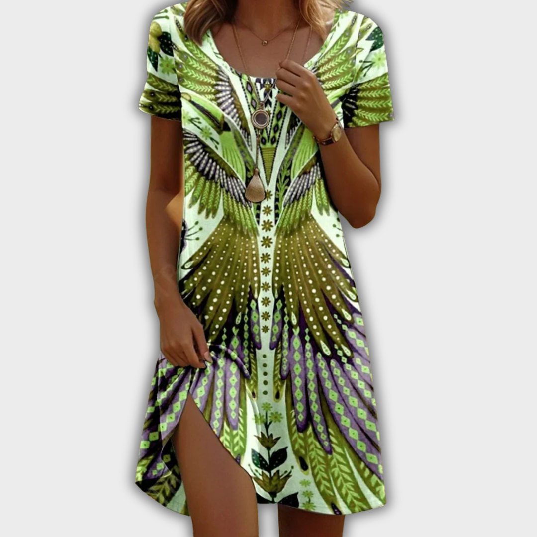 Maja | Elegant Summer Dress with Flowers