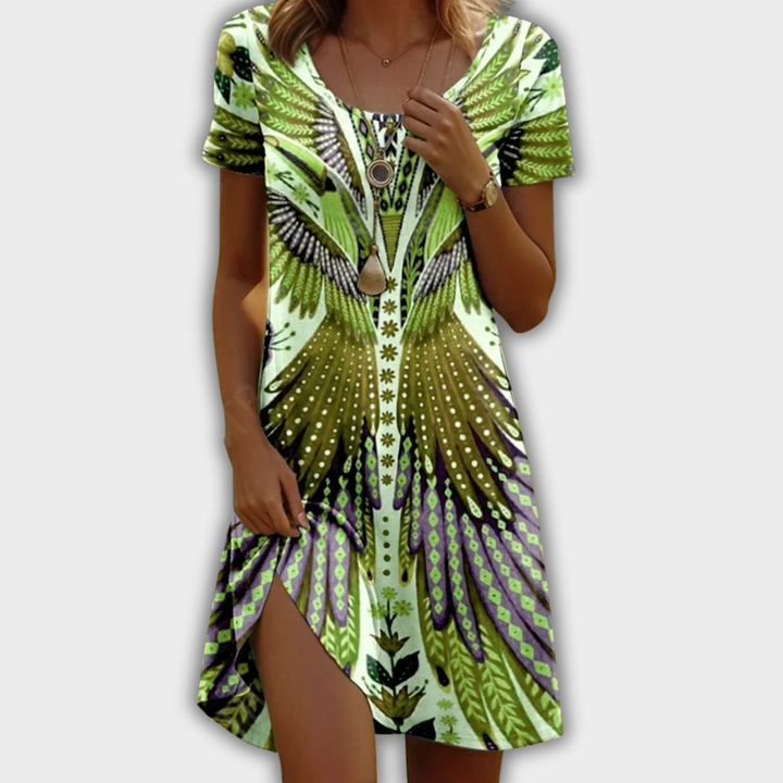 Maja | Elegant Summer Dress with Flowers