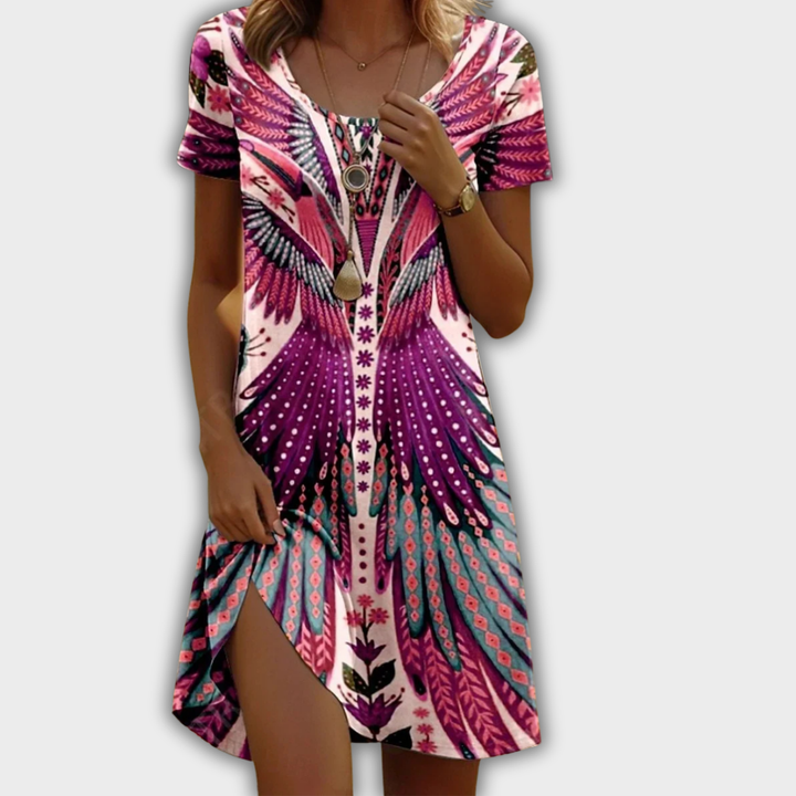 Maja | Elegant Summer Dress with Flowers