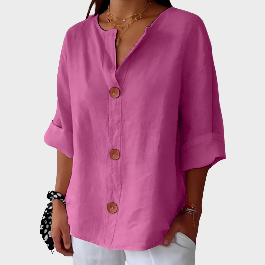 Idun - Casual Linen Blouse
