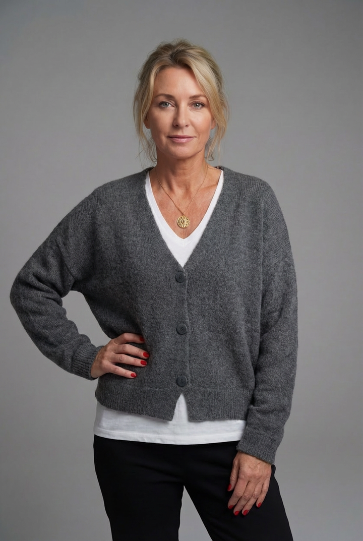 Women’s Soft Knit Button Cardigan – Relaxed Fit & Everyday Layering Essential