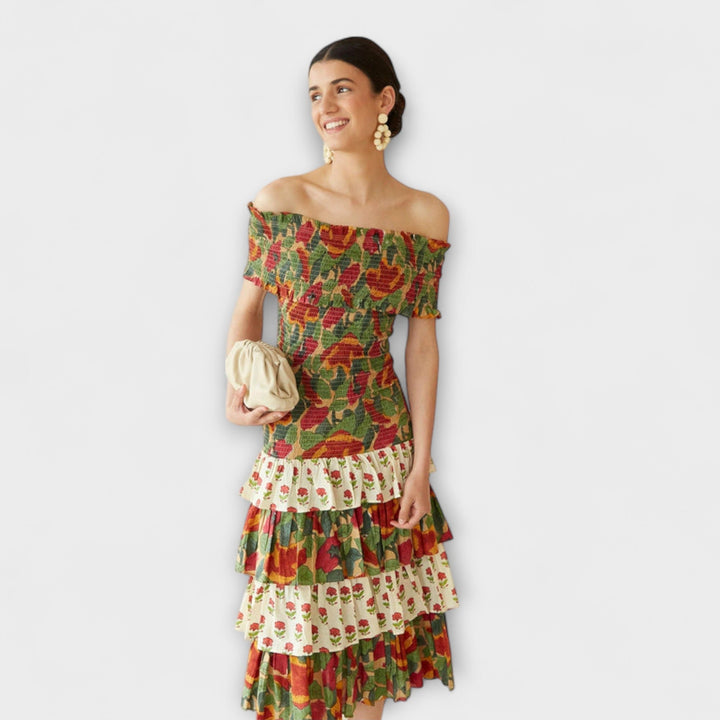 Harriet - Vibrant May Midi Dress