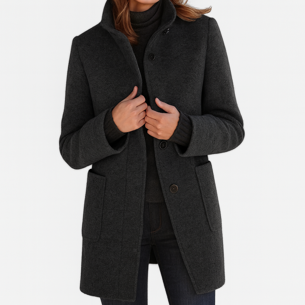 Livia | Women's Coat with High Collar